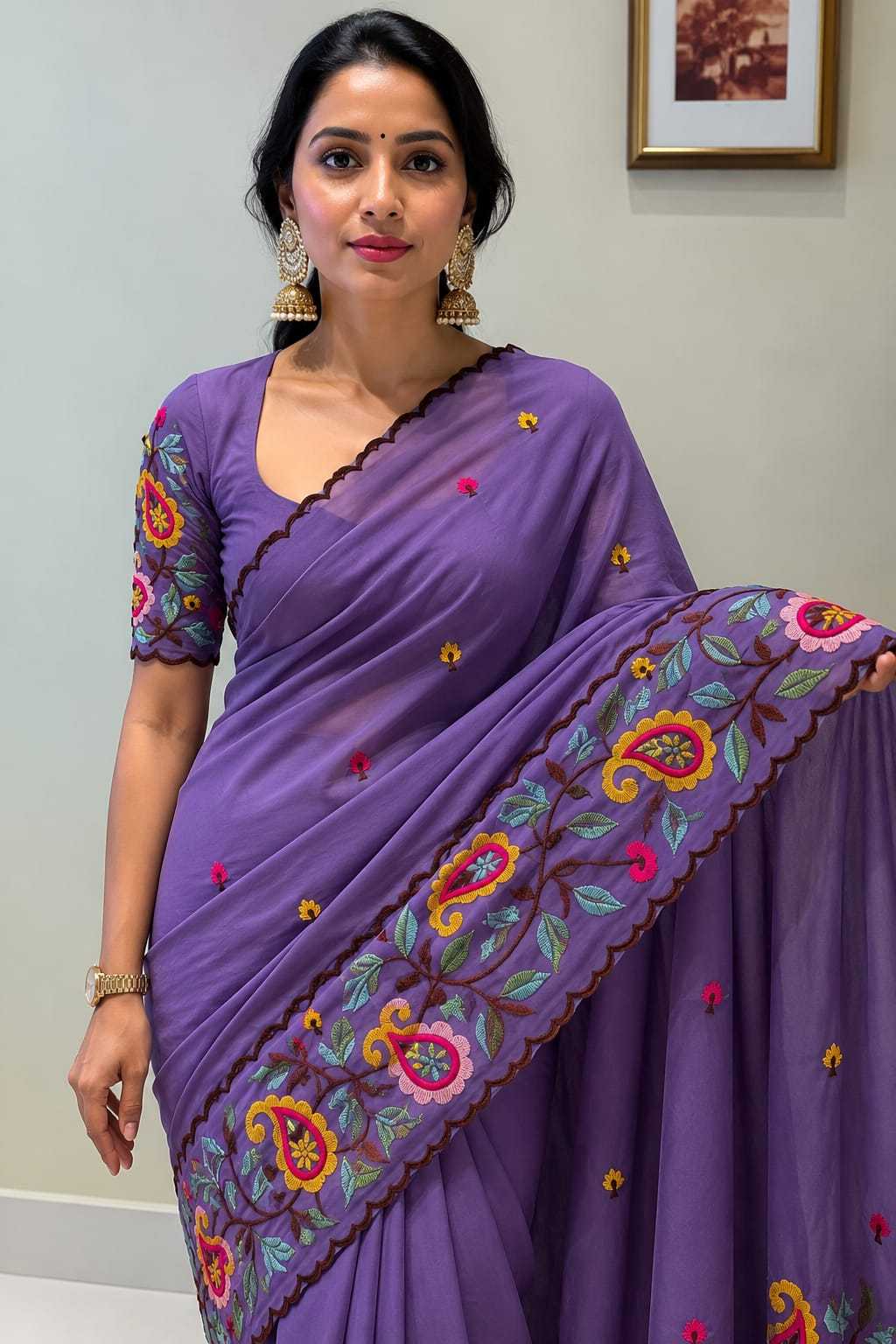 Ekta Premium Georgette Designer Saree