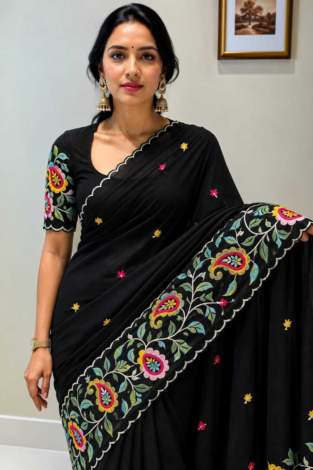 Ekta Premium Georgette Designer Saree