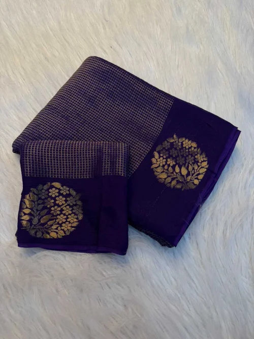 Eshani Premium Georgette Designer Saree in Purple