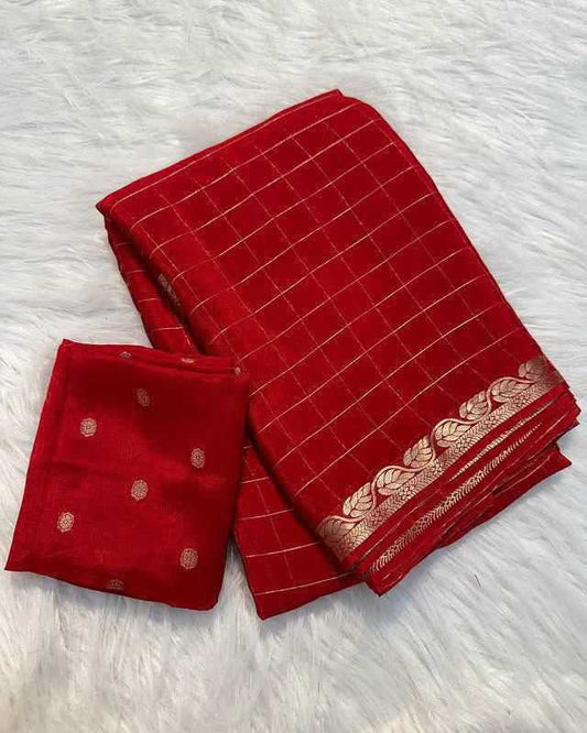 Viscouse Crushed Georgette Designer Saree