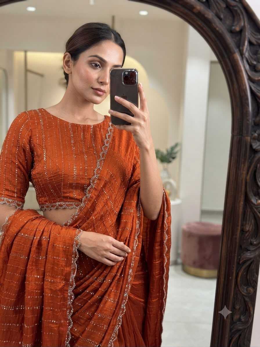 Harini Satin Work Saree