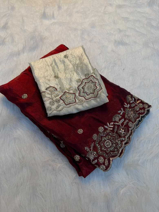 Satin Party Wear Saree