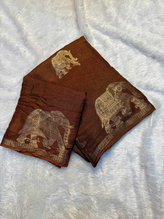 Pure Viscos Butta Saree