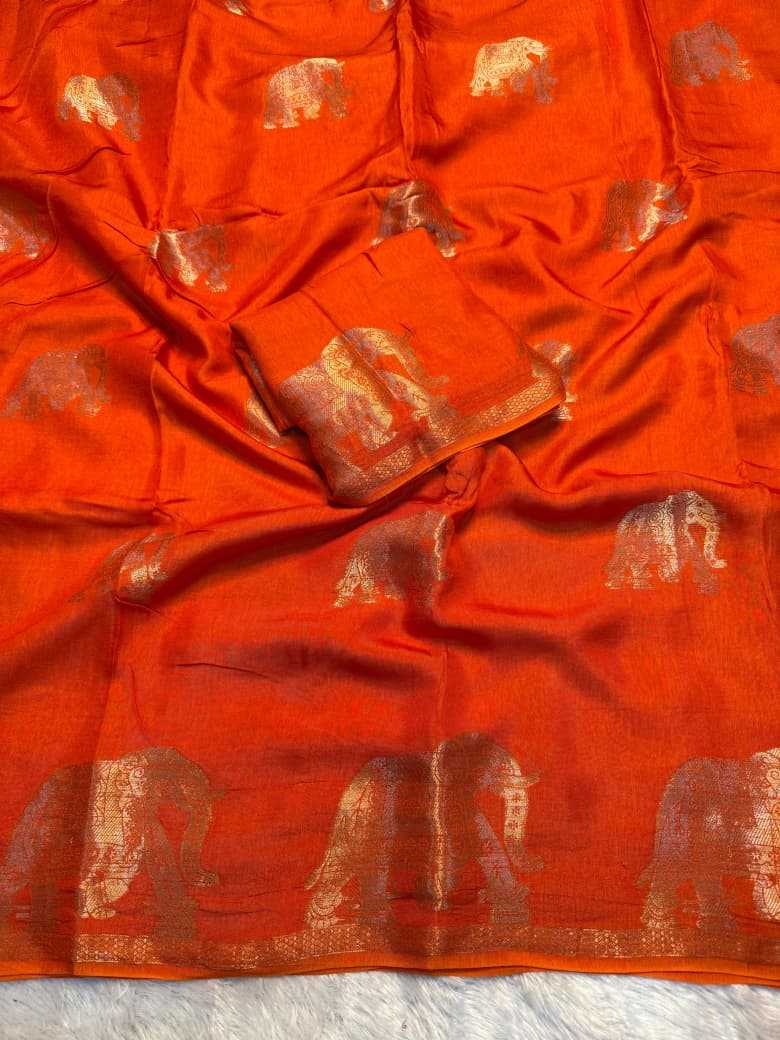 Pure Viscos Butta Saree