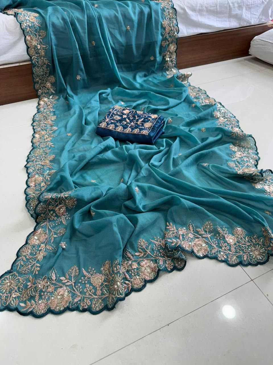 Jhanak Premium Georgette Designer Saree