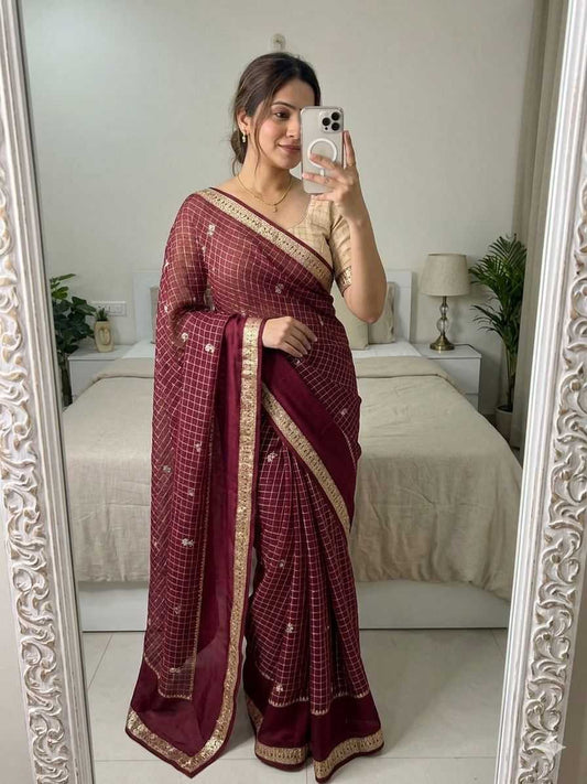Viscose Georgette Saree