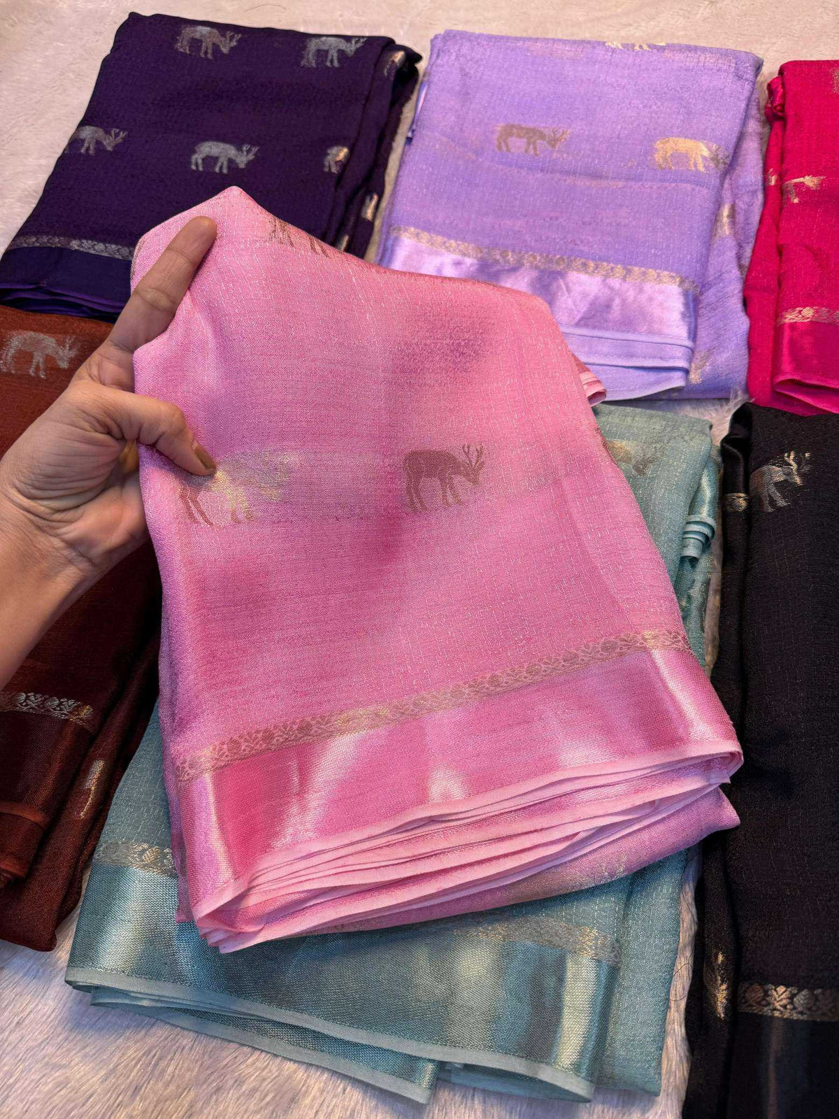 Khadi Silk Saree in Purple
