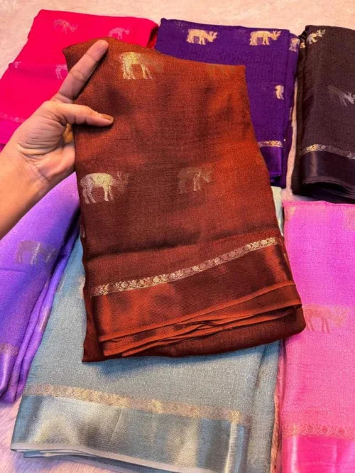 Khadi Silk Saree in Purple