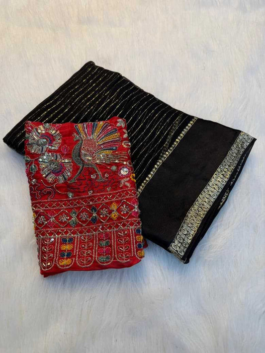 Pure Viscos Designer Saree