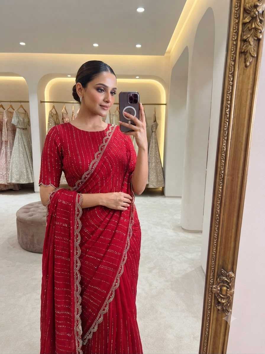 Misha Satin Designer Saree