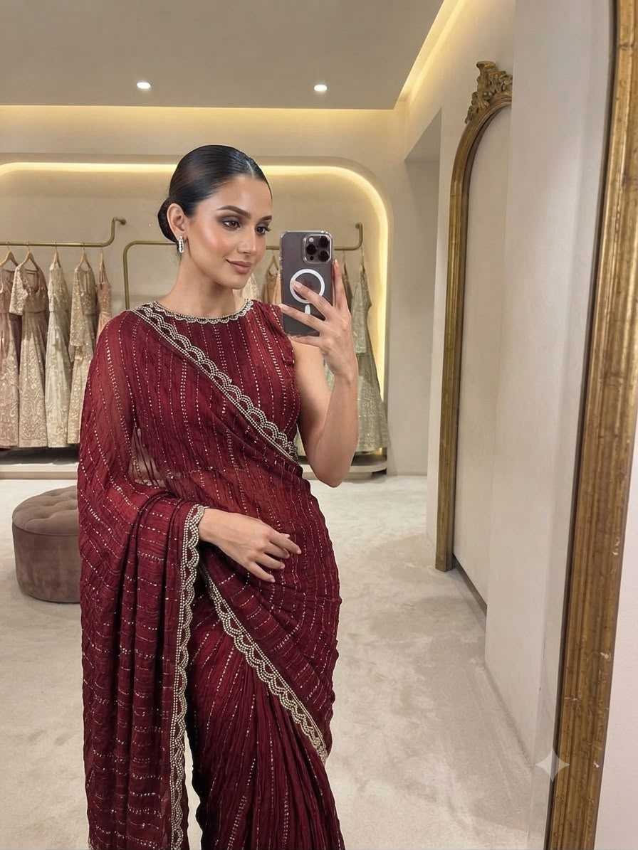 Misha Satin Designer Saree
