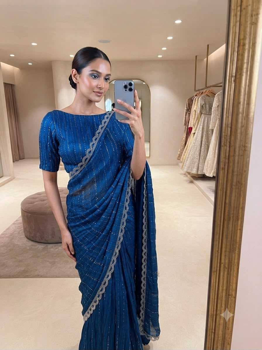 Misha Satin Designer Saree