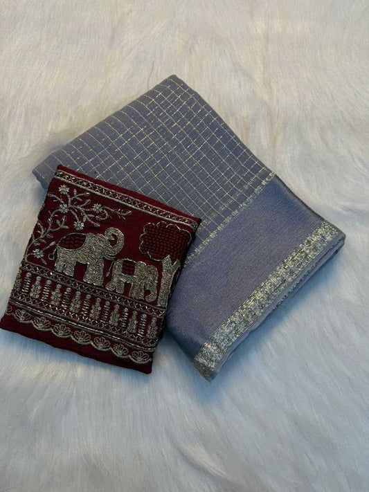 Pure Viscos Georgette Saree