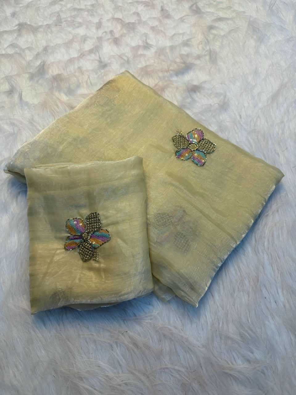 Peacock Satin Designer Saree