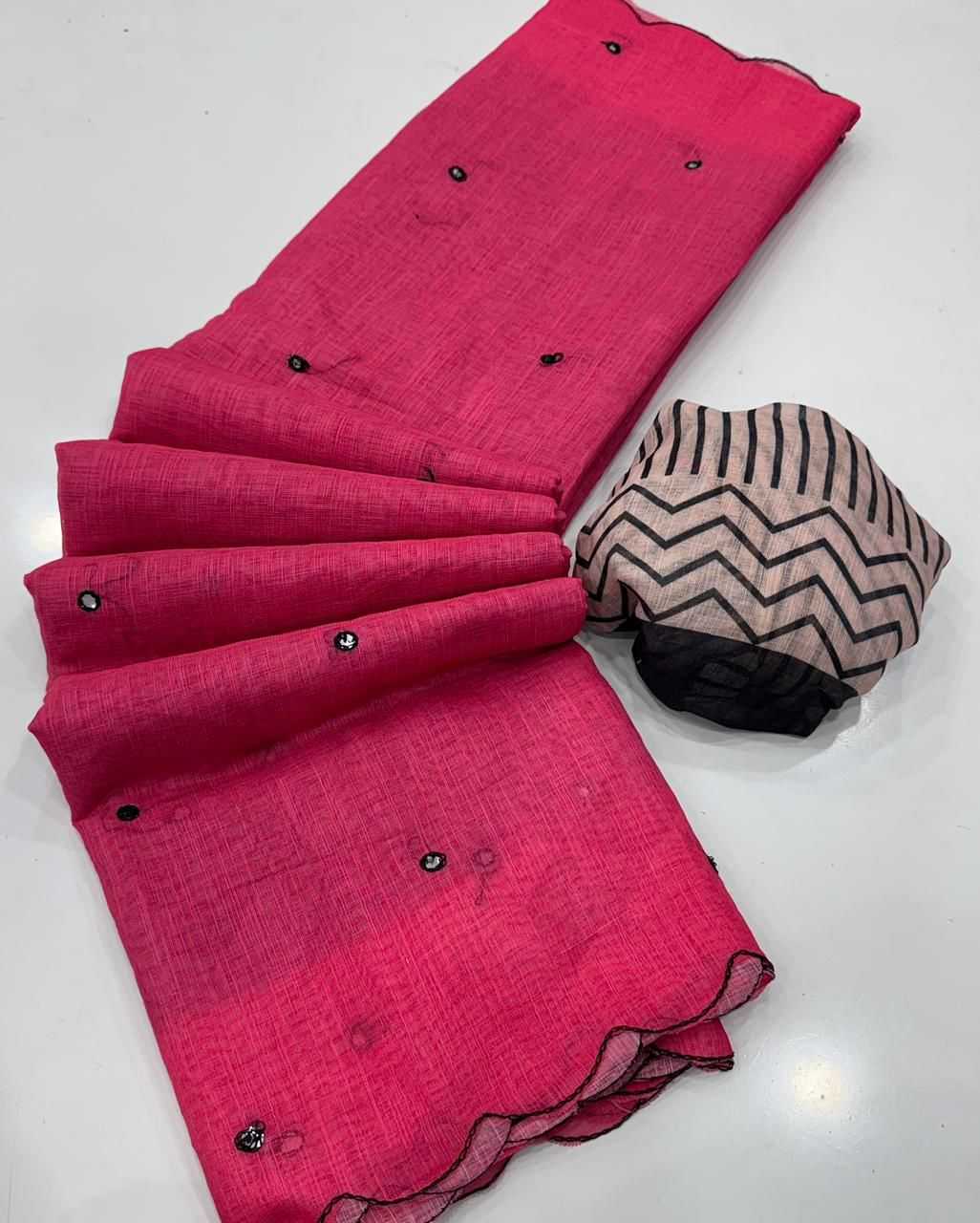 Linen Designer Saree