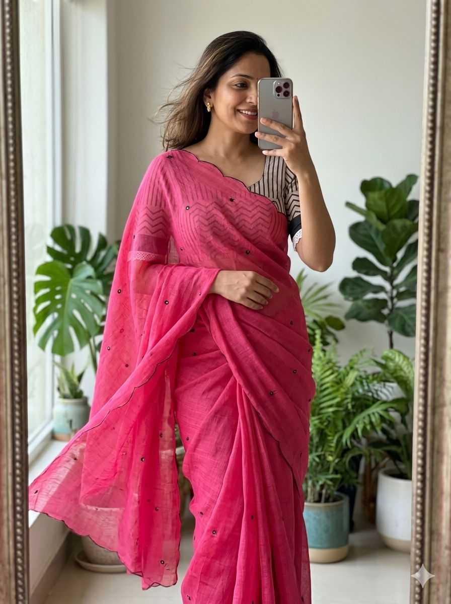 Linen Designer Saree