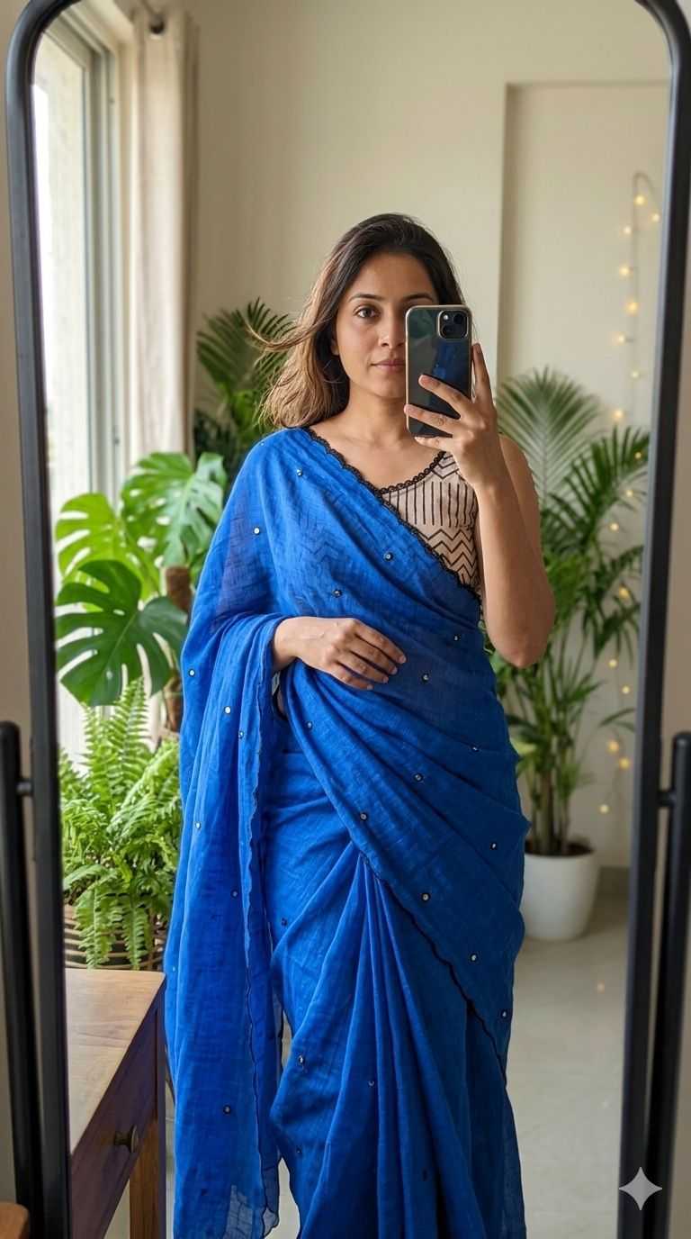 Linen Designer Saree