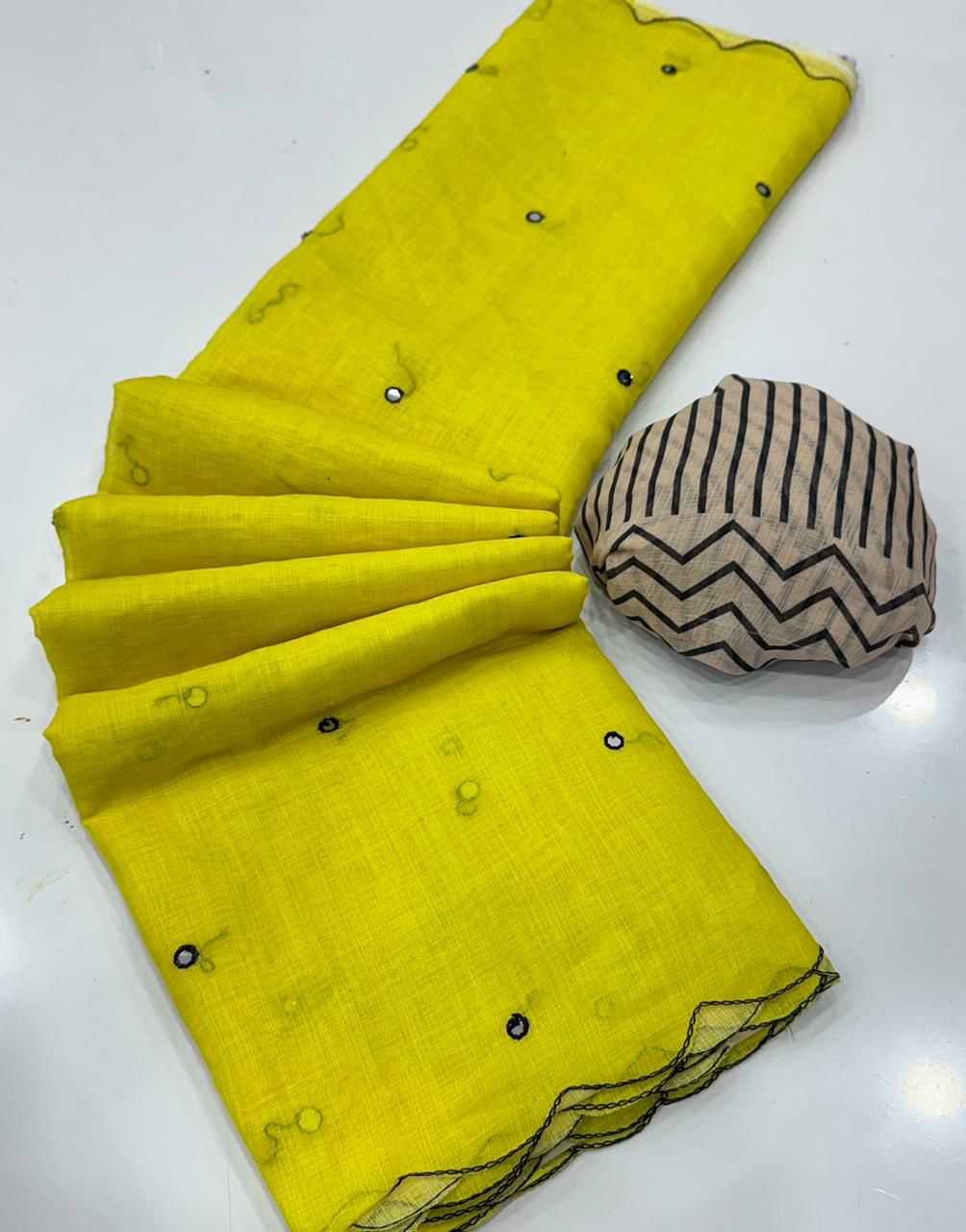Linen Designer Saree