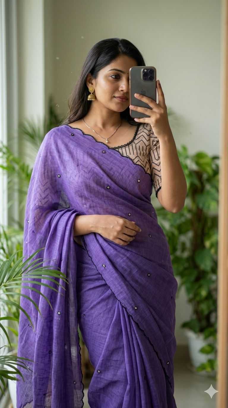 Linen Designer Saree