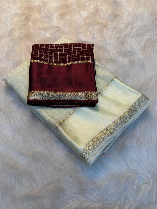 Viscouse Crushed Georgette Designer Saree