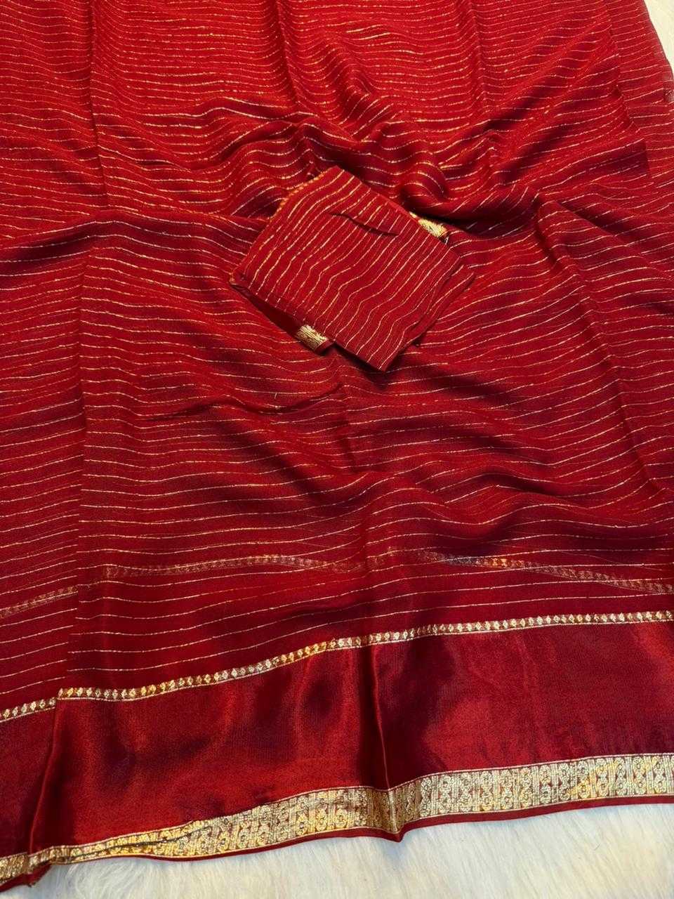 Viscouse Crushed Georgette Designer Saree
