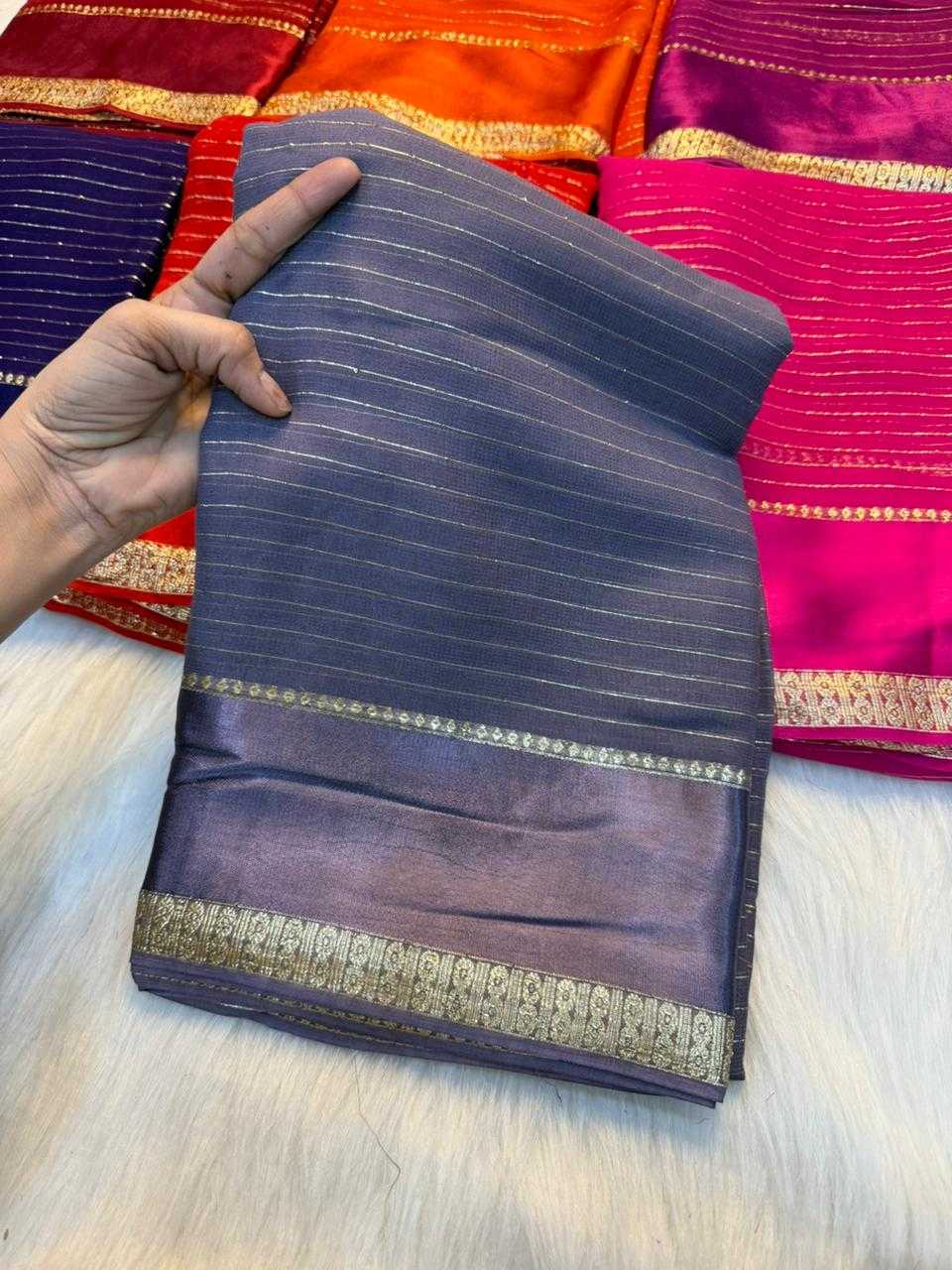 Viscouse Crushed Georgette Designer Saree