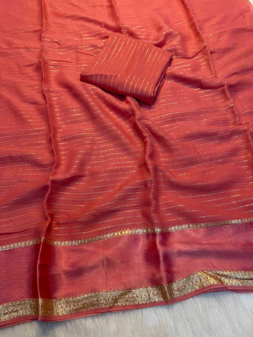 Viscouse Crushed Georgette Designer Saree