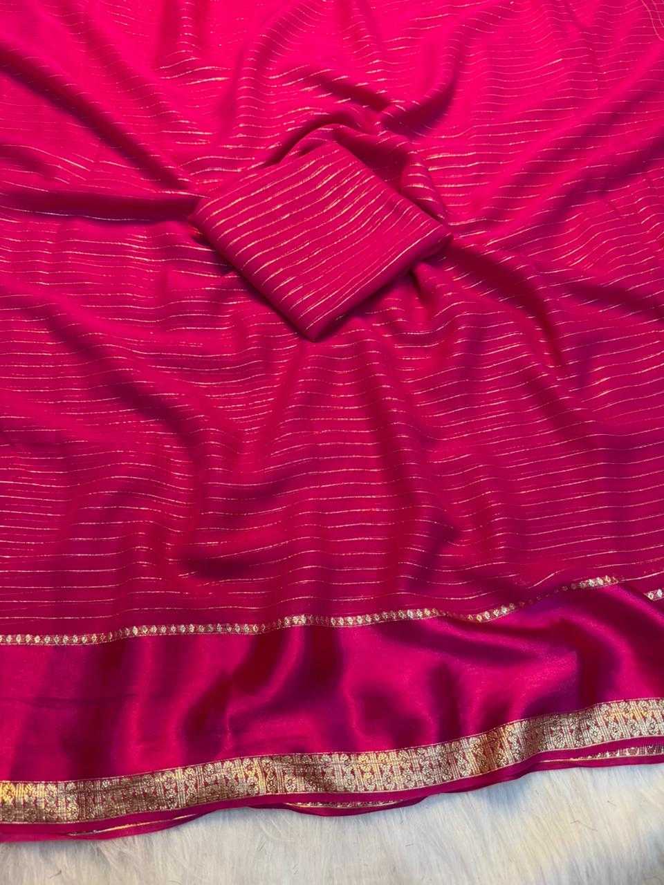 Viscouse Crushed Georgette Designer Saree