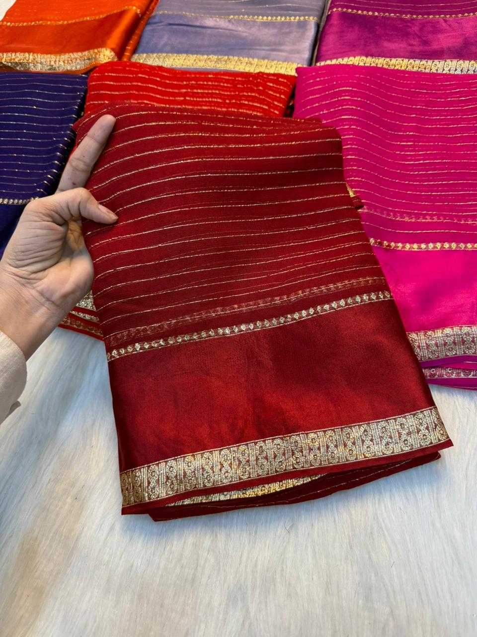 Viscouse Crushed Georgette Designer Saree