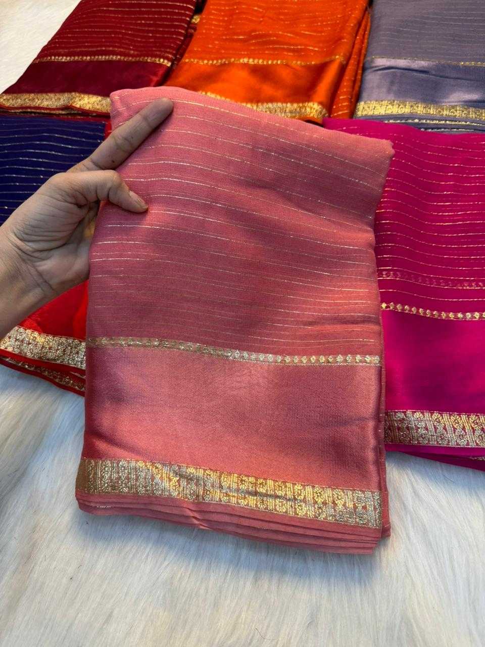 Viscouse Crushed Georgette Designer Saree
