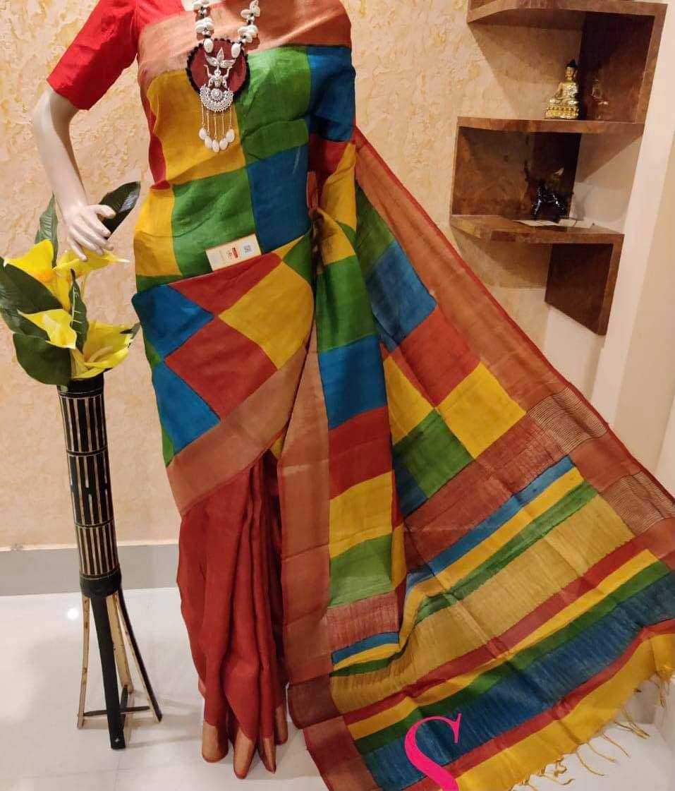 Linen Printed Saree in Grey