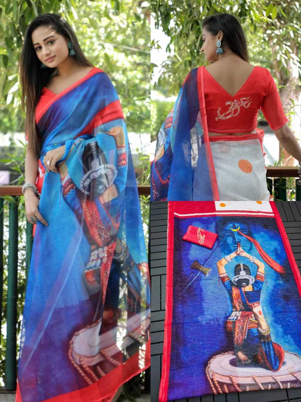 Linen Designer Saree 167