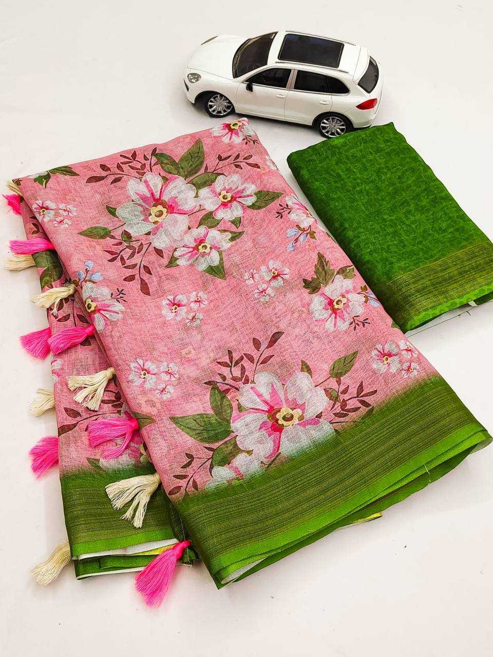 Linen Printed Saree