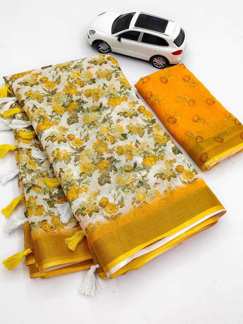 Linen Printed Saree