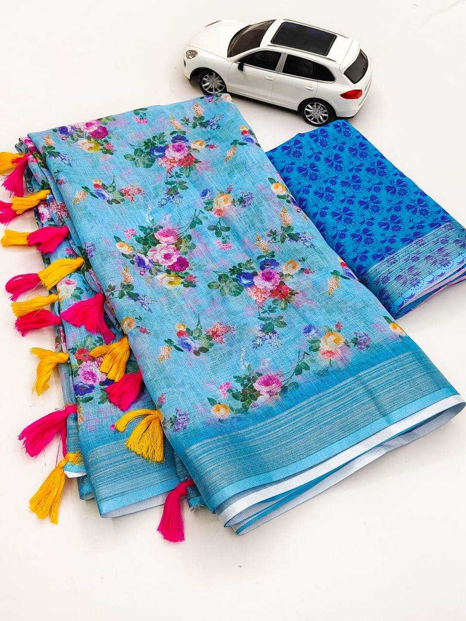 Linen Printed Saree