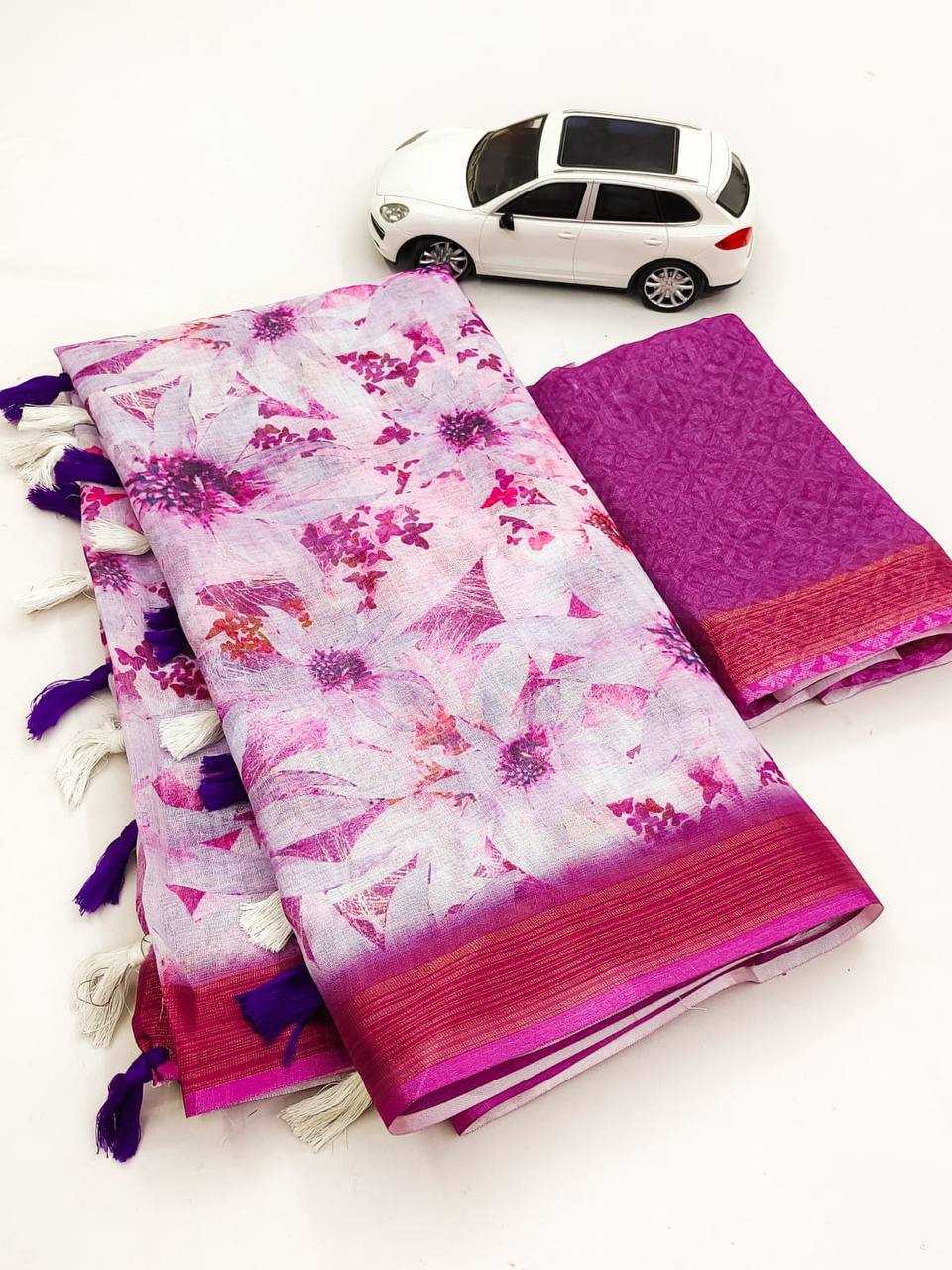 Linen Printed Saree