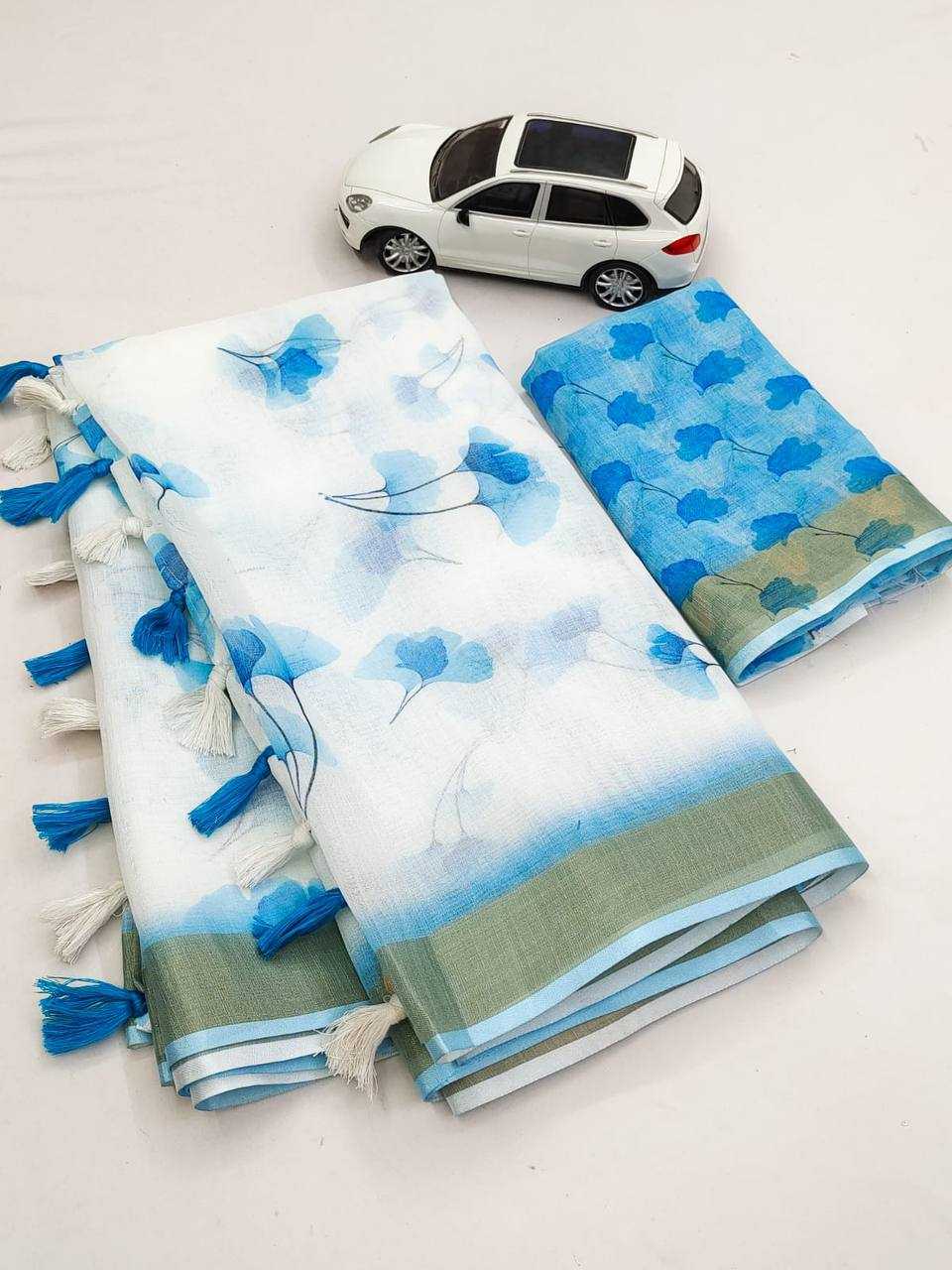 Linen Printed Saree