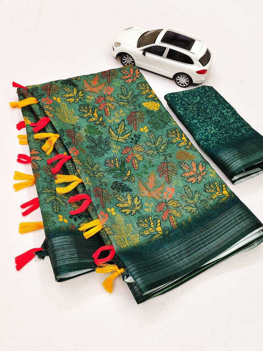 Linen Printed Saree