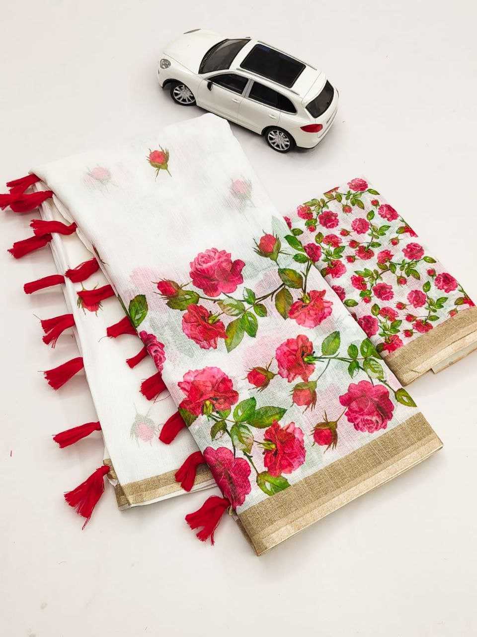 Linen Printed Saree