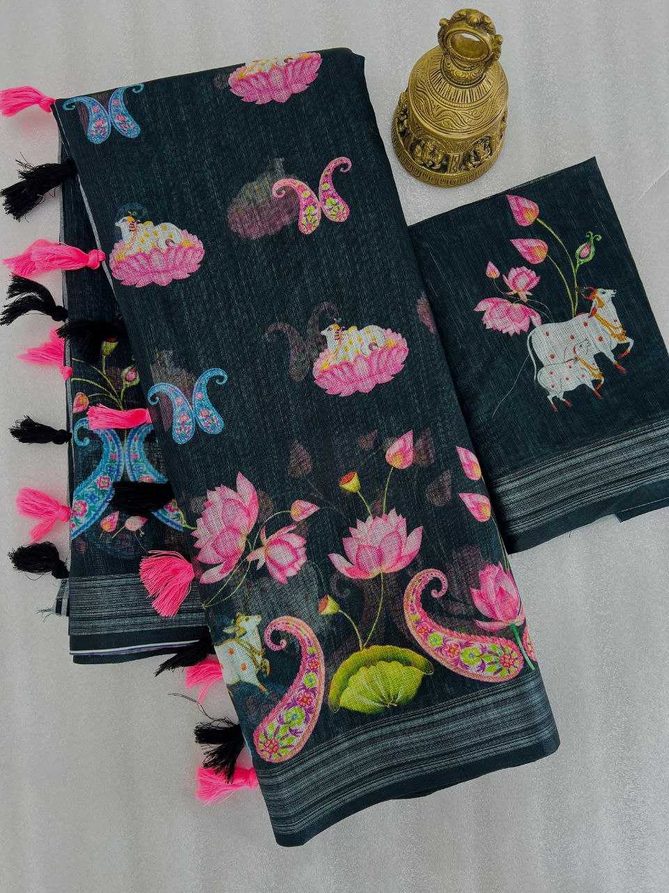 Linen Printed Saree