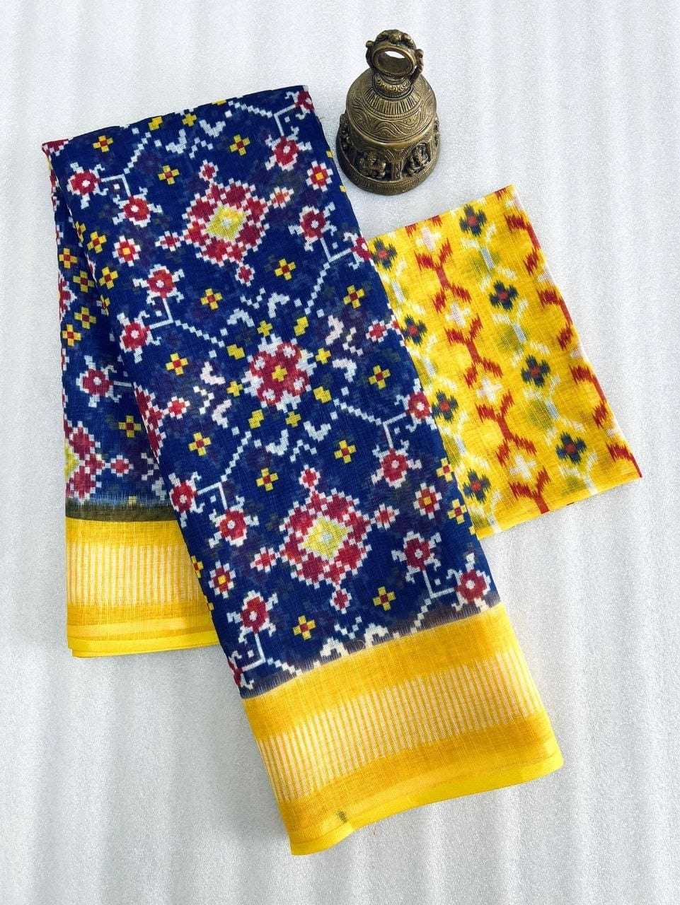Linen Designer Saree in Morpich