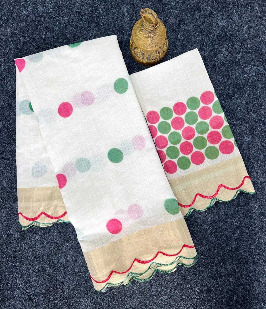Linen Printed Saree