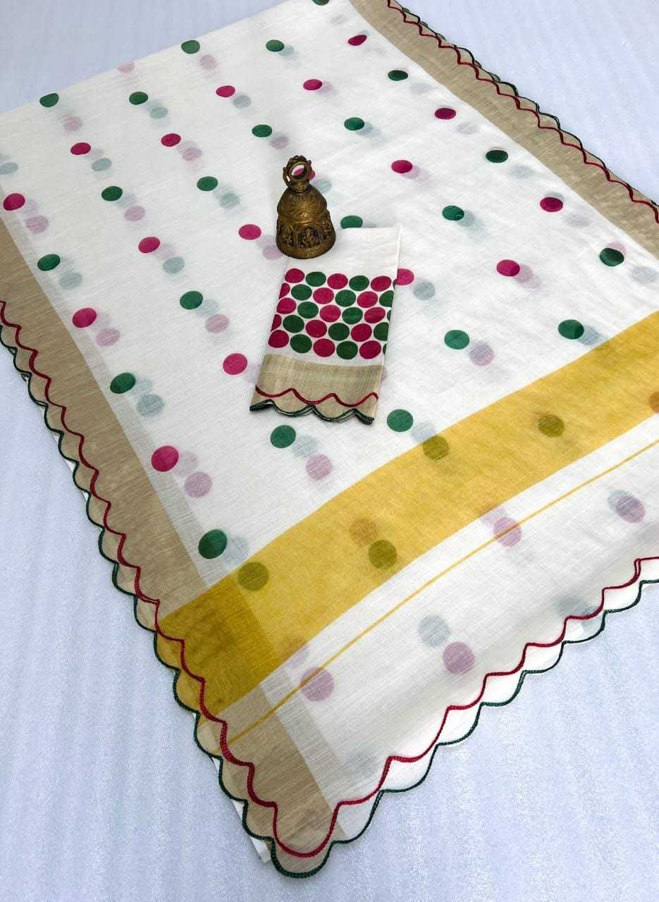 Linen Printed Saree