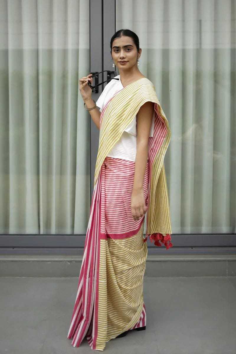 Linen Designer Saree 584