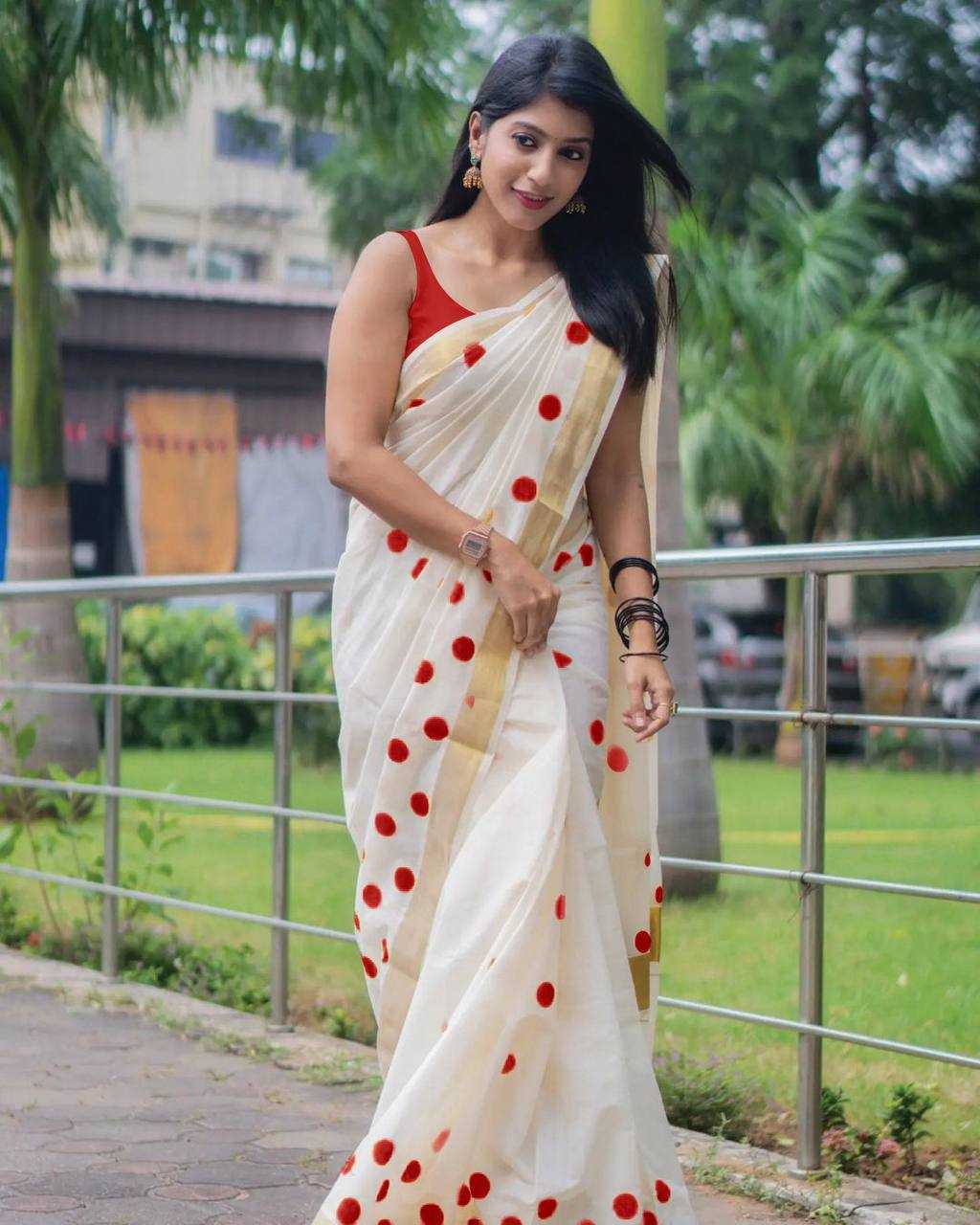 Linen Designer Saree in Mustard