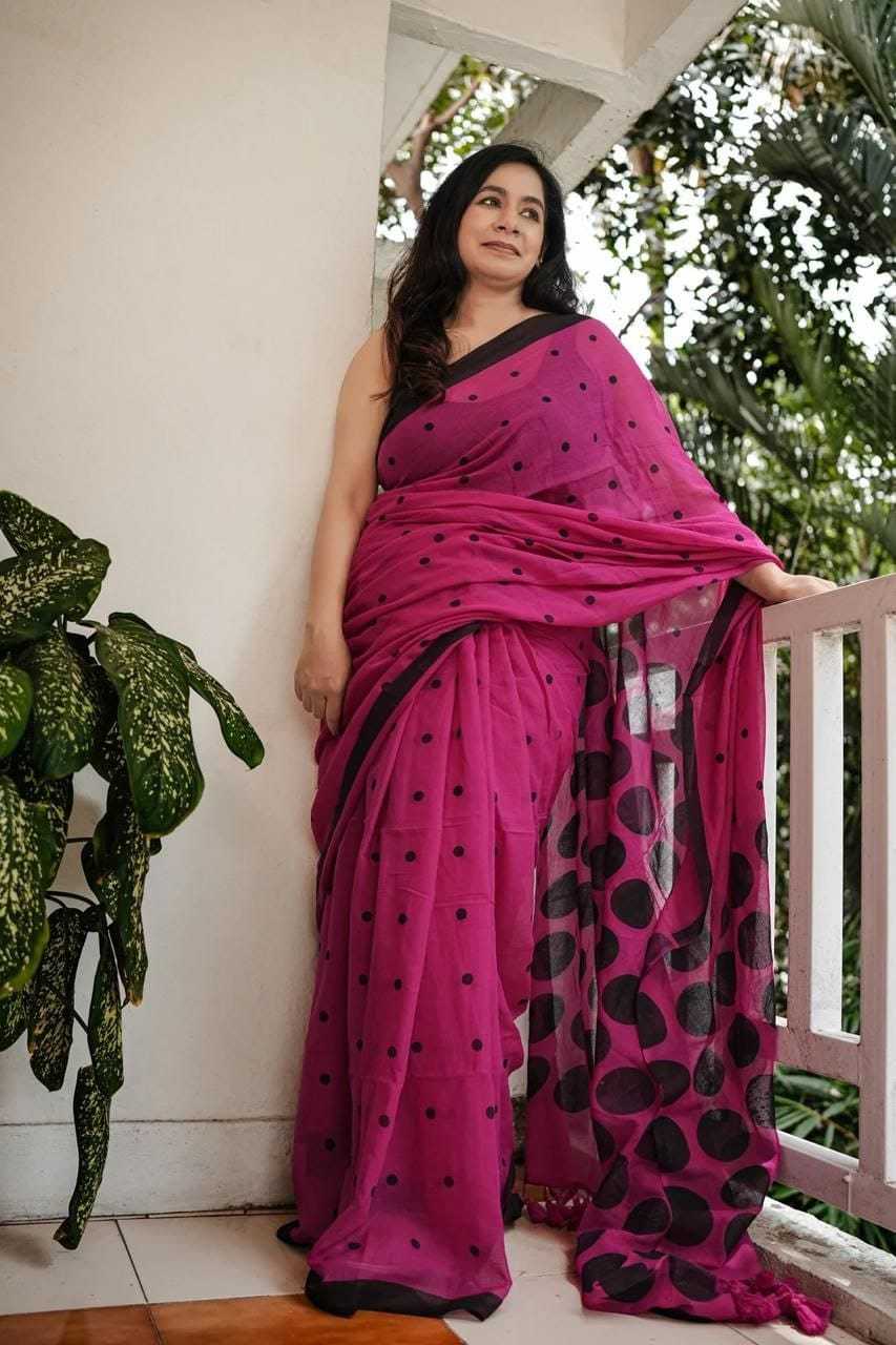 Linen Designer Saree in Black