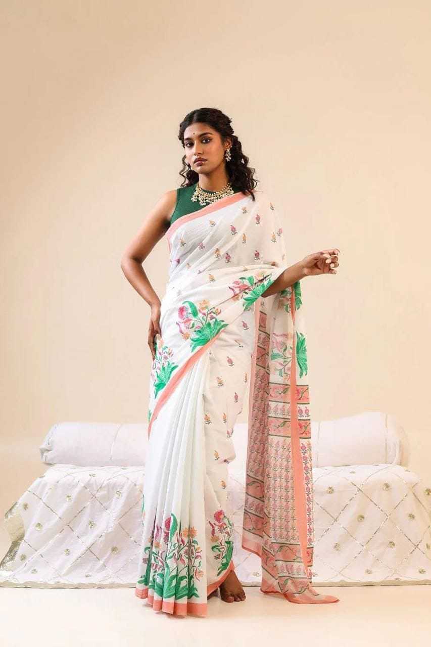 Linen Designer Saree 635