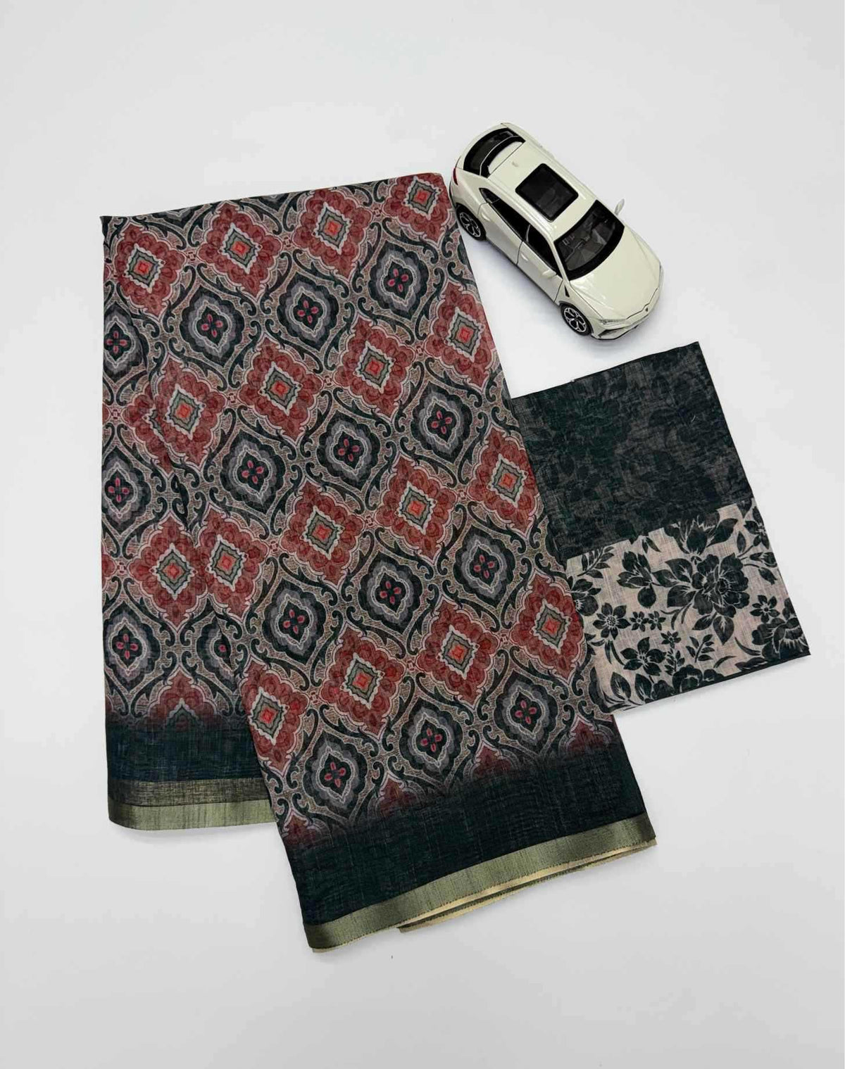 Linen Printed Saree