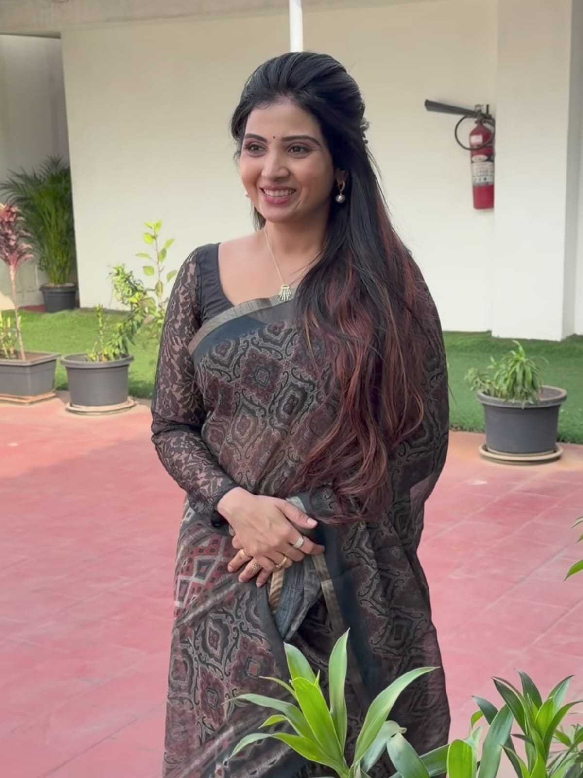 Linen Printed Saree