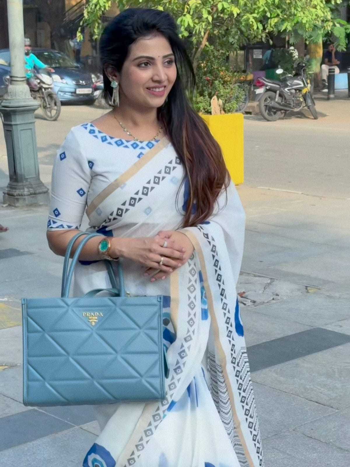 Linen Printed Saree